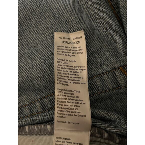 Topman Mens Slim Denim Shorts 8” - Picture 7 of 9